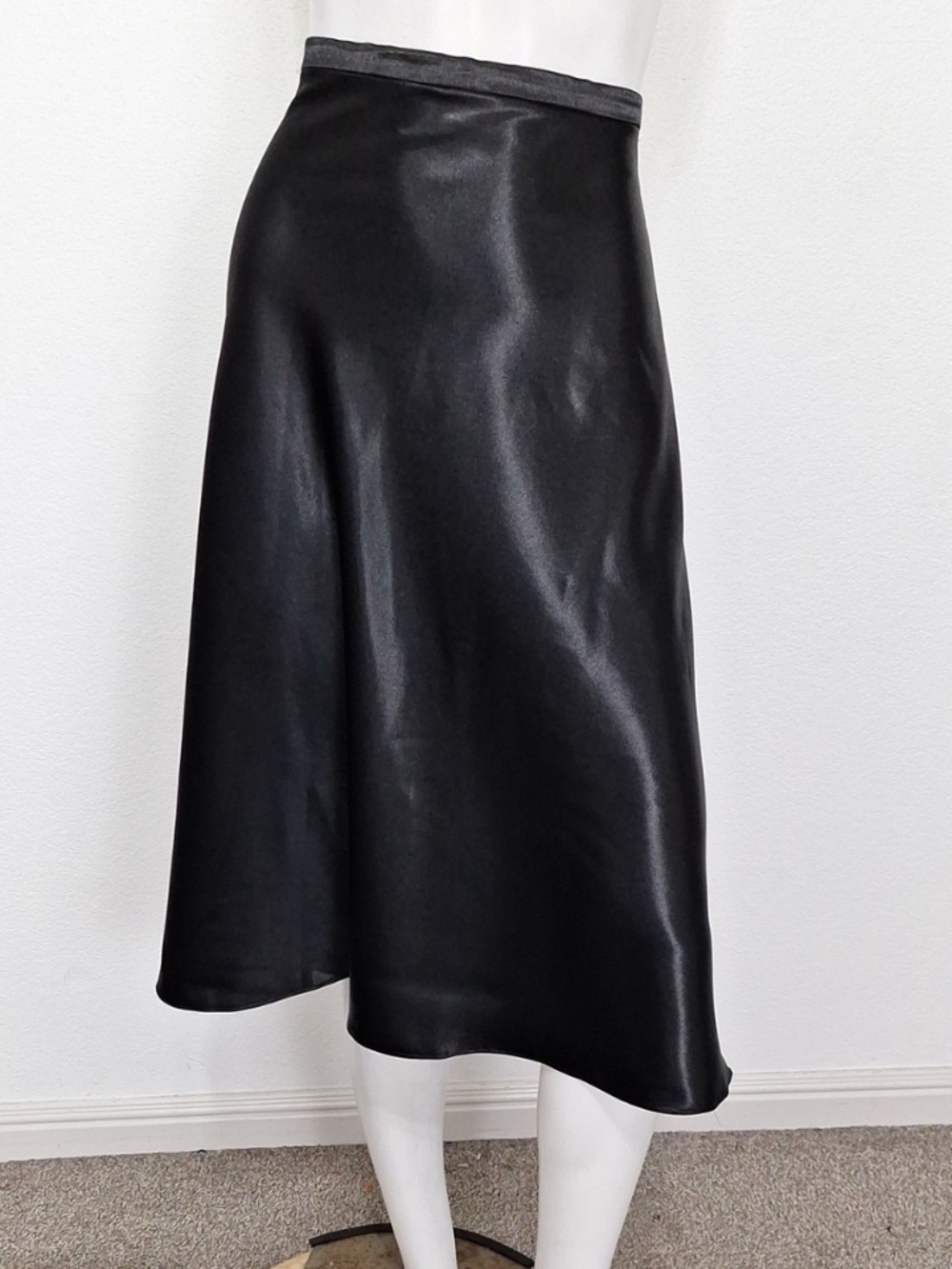 Women's Black Dark Romantic Whimsigoth Edgy Fairy Boho Midi Skirt Approx. Size M